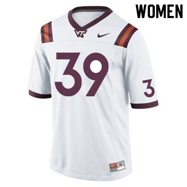 Women #39 Tyrone Thornton Virginia Tech Hokies College Football Jerseys Sale-Maroon - Click Image to Close
